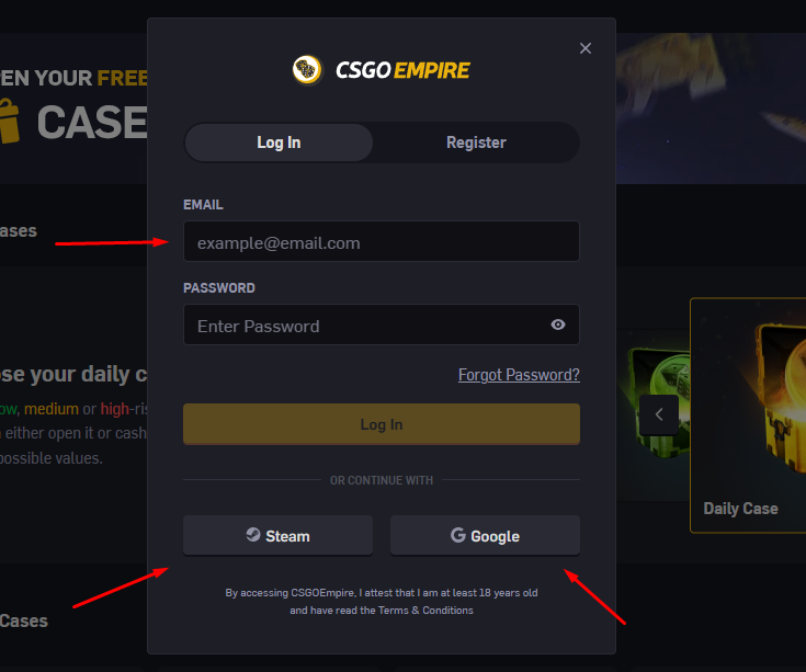 CSGOEmpire Step-by-Step 2