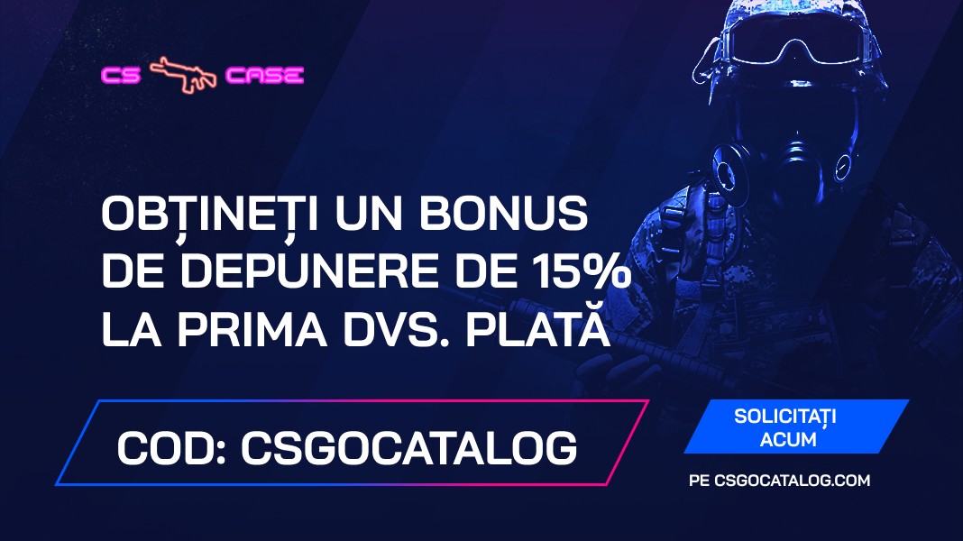 Cod bonus CSCase 2026: Utilizați „CSGOCATALOG” și + 15% bonus de depunere