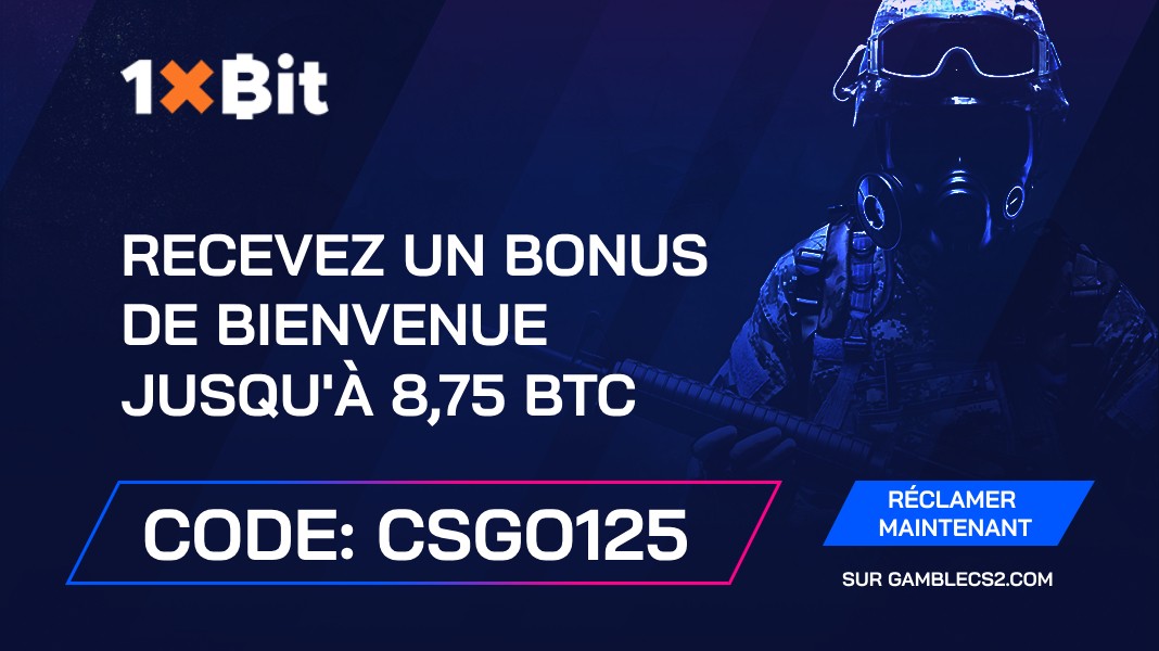Code promo 1xBit 2026: Utilisez “CSGO125” et obtenez un bonus de bienvenue jusqu’à 8,75 BTC