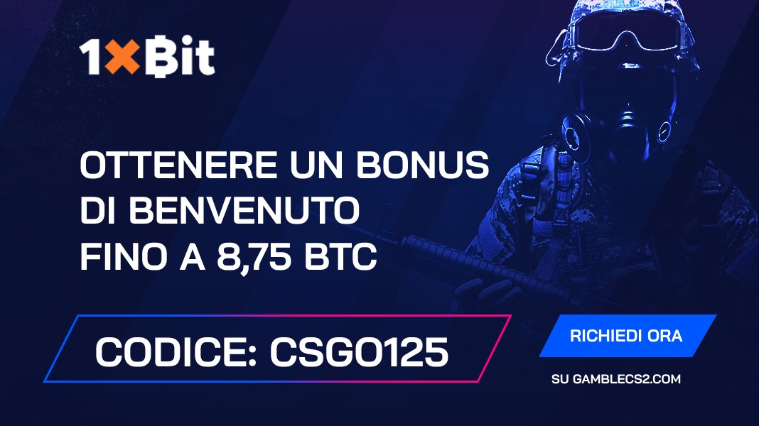 Codice promozionale 1xBit 2026: Usa “CSGO125” e ottieni un bonus di benvenuto fino a 8,75 BTC