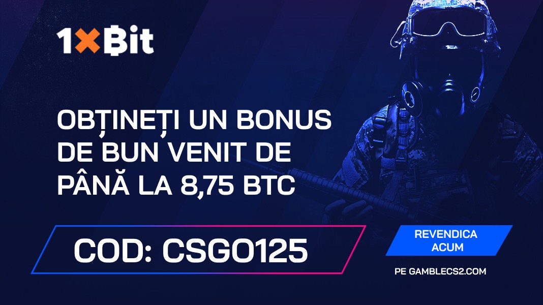 1xBit Cod promoțional 2026: Utilizați “CSGO125” și obțineți un bonus de bun venit de până la 8.75 BTC