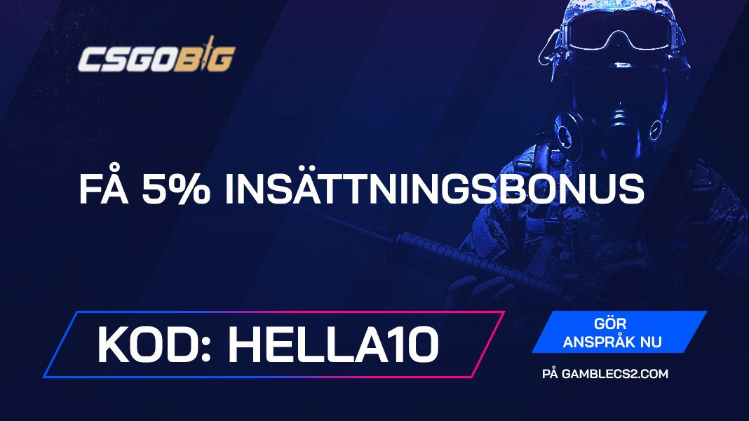 CSGOBig kampanjkod 2026: Använd ”HELLA10” och få 5% insättningsbonus